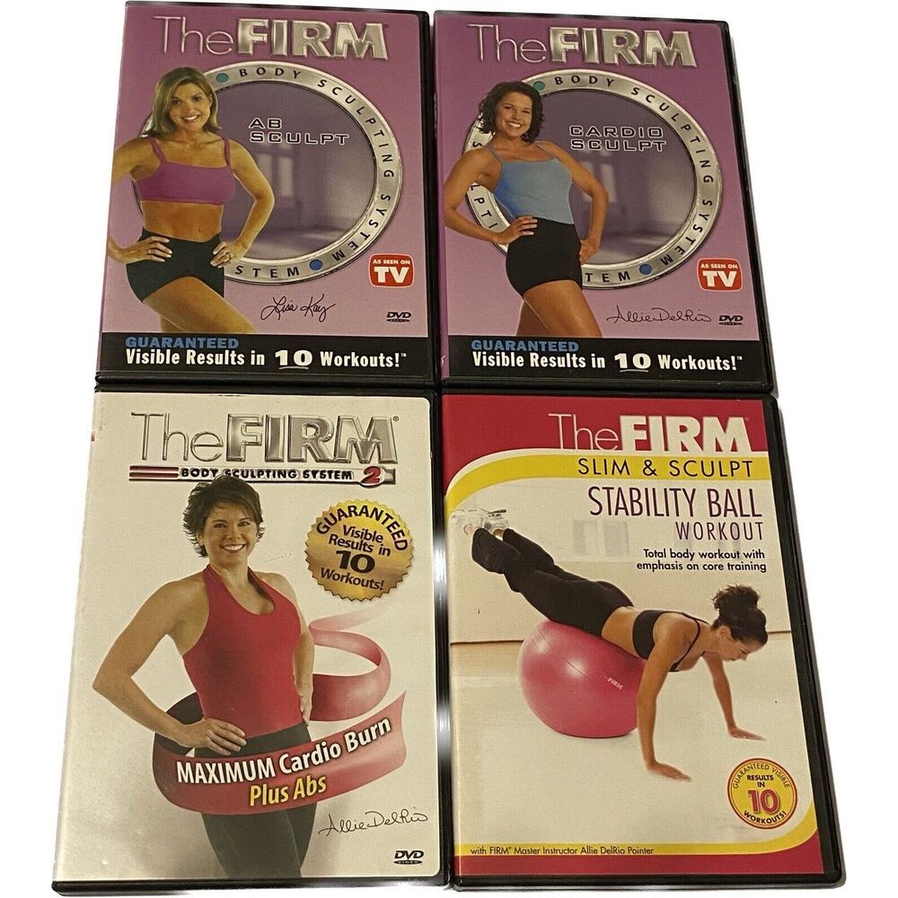 The Firm DVDs Lot Of 4 Ab Sculpt, Cardio Sculpt, Max Cardio Burn, Ball